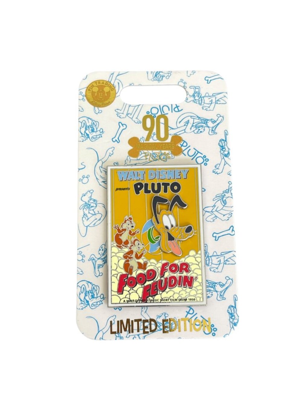 Disney Pluto 90th Anniversary Food for Feudin' Chip Dale Limited Edition Pin
